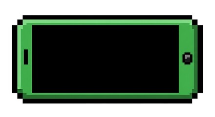 Obraz premium Isolated on a white background, a green screen sits blank and empty, ready for a new design or illustration