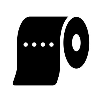Toilet tissue paper roll flat vector icon for apps and websites. EPS 10