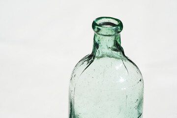 Antique Green Medicine Bottle by the Window