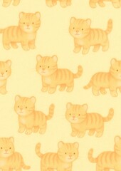 Obraz premium Cute playful kittens pattern