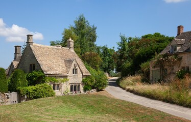 Cotswold village of Little Barrington, Gloucestershire, England