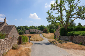Cotswold village of Little Barrington, Gloucestershire, England