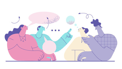 Negotiations, brainstorm, office work concept