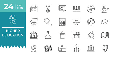 Higher Education Icon Vector Illustration