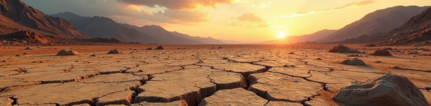 Desolate wasteland, cracked earth, twisted metal , backdrop, wasteland