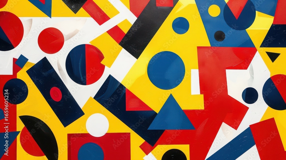 Aufkleber abstract geometric pattern background with colorful shapes and modern design