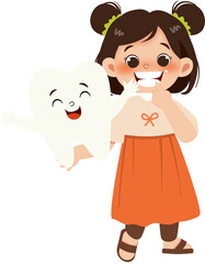 girl with clean teeth
