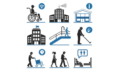 Disability and Accessibility Icons, Wheelchair Symbols