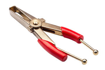 red pliers isolated on white