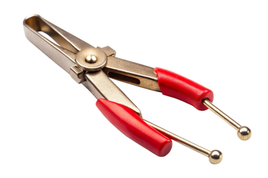 red pliers isolated on white