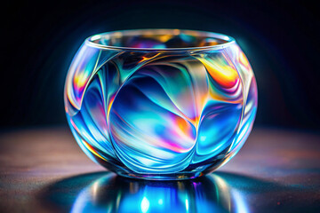 crystal ball on blue background