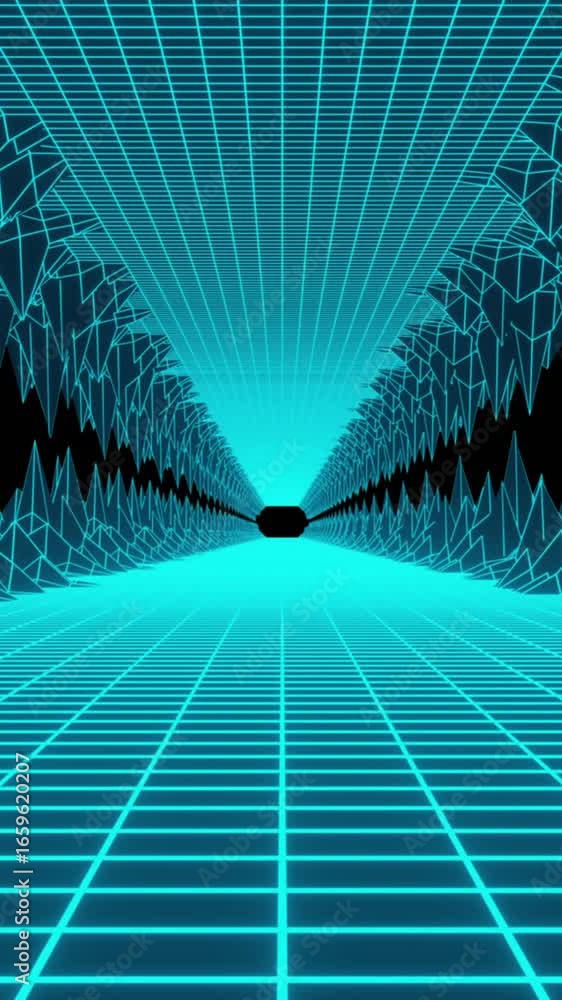 Poster animation of scope scanning over digital tunnel