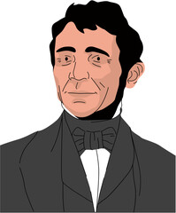 Portrait of Abraham Lincoln Illustration