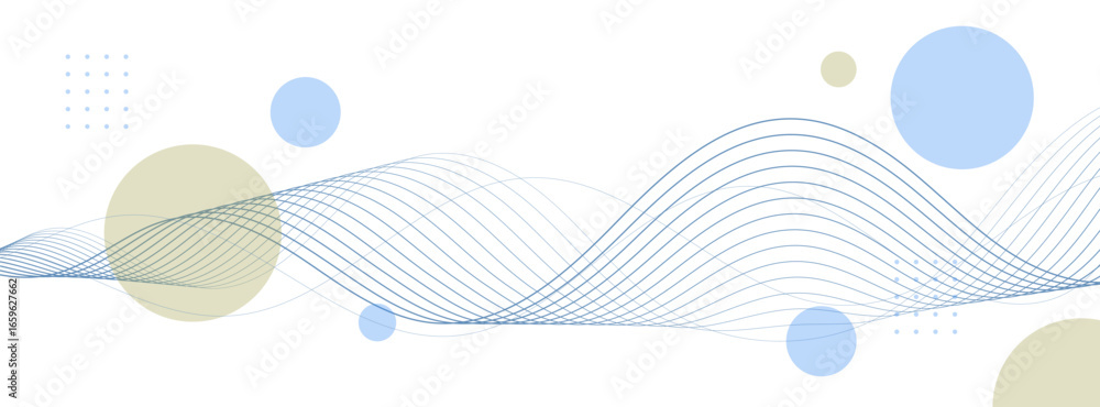 Poster elegant abstract background with wavy lines and geometric shapes - modern design concept