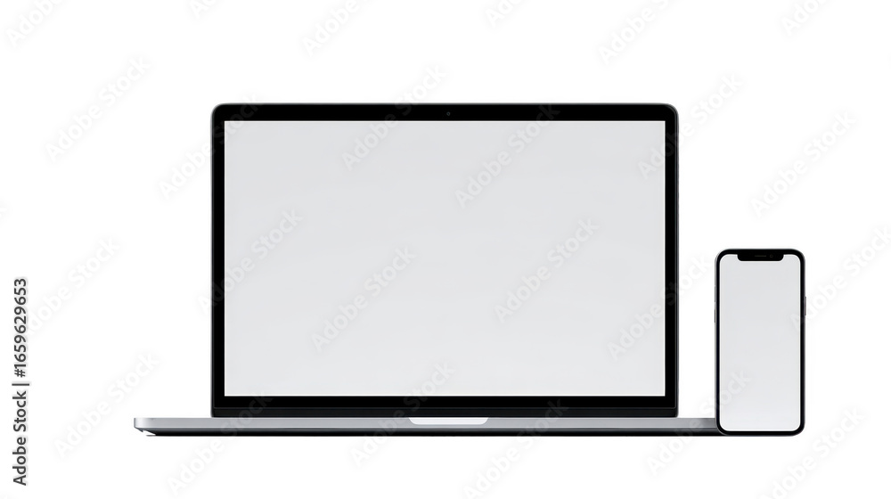Poster laptop smartphone blank screen digital device modern technology electronic portable display wireless