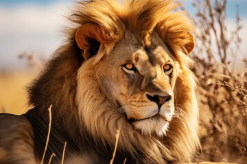Obraz premium Lion wildlife mammal animal.