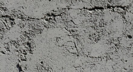 Obraz premium Brutalist Gray Concrete Wall - A Detailed Macro of Raw, Gritty, Textured Stucco.