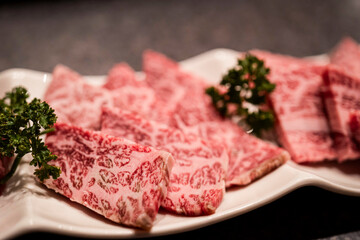 但馬牛の美しい霜降り肉