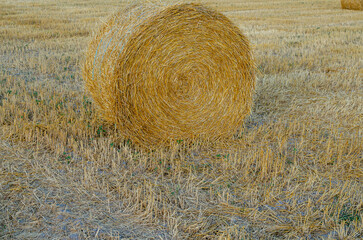 Rural Landscape with a Straw Bale, a concept of countryside living
