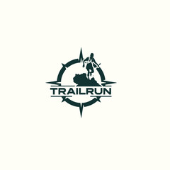 Trail Running logo vector