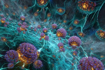 Abstract Colorful Biological Structures