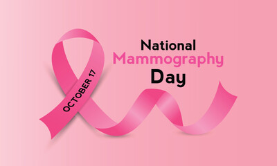 National Mammography Day. A concept for healthcare and medicine. Creating for web banner, cards, prints, social media, poster, flyer and background design template.