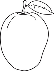 Apple Silhouette with Leaf and Stem for Healthy Food, Education, Organic Lifestyle, Nature, and Minimal Design Themes