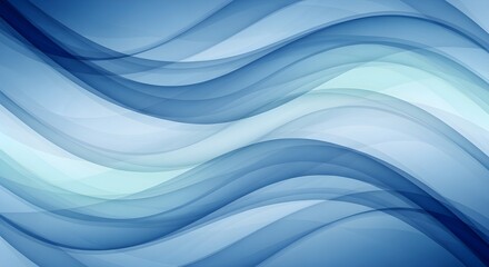Fototapeta premium Serene blue abstract waves create a calming, modern backdrop for your design projects.