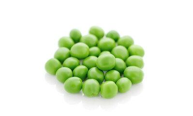 green pea vegetable bean isolated on white background