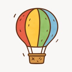 Obraz premium Colorful whimsical hot air balloon