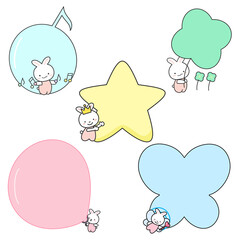 star, clover, music, message, conversation, note, letter, character, sticker
