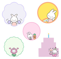 birthday, cake, flower, card, note, letter, conversation, message, character, sticker