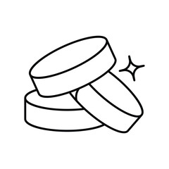 Zakat line icon with white background vector stock illustration