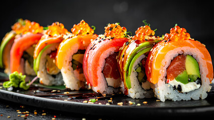 sushi and chopsticks