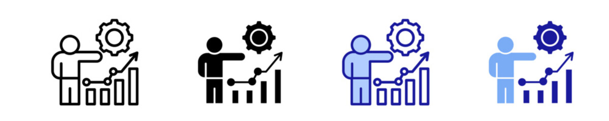 Big Data  Icon Set Multiple Style Collection
