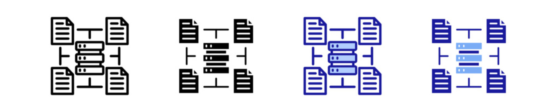 Data Transmission  Icon Set Multiple Style Collection
