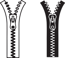 Sewing related icon vector art of zipper fastener icon © vectorzking