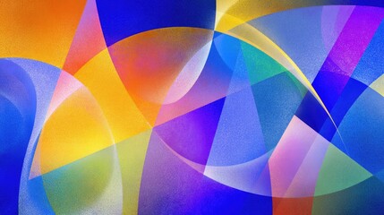 Abstract Colorful Geometric Shapes Design