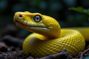 Yellow Snake with Black Markings