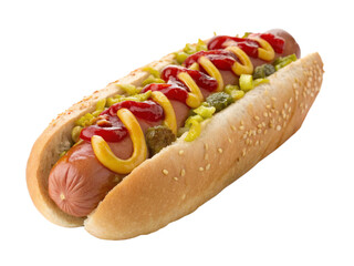 hot dog on white background