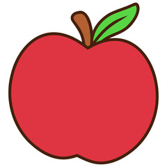 red apple vector illustration