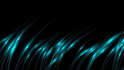 Blue glowing neon wavy lines abstract elegant background