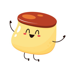 Pudding vector. symbol. pudding character design.