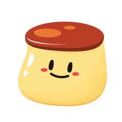 Pudding vector. symbol. pudding character design.