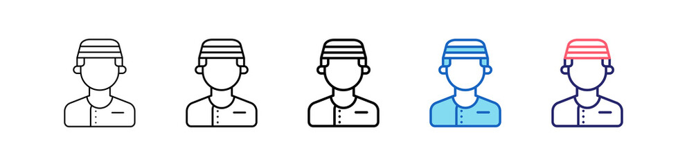 Concierge Icon In 5 Different Styles Set Collection.   