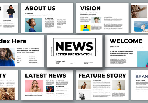 Newsletter Presentation Template Design