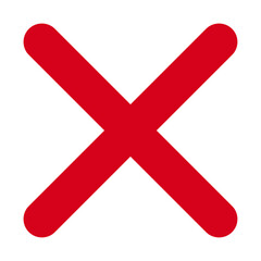 Obraz premium red cross mark