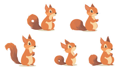 Cute Squirrel Vector Illustration &ndash; Adorable Cartoon Style