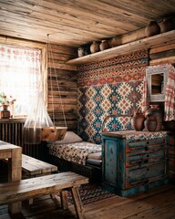 Old style boho bedroom.. 