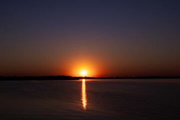 sunset on the lake